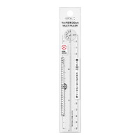 #デザインフィルミドリ(国内販売のみ）  マルチ定規 ３０ｃｍ 透明Ａ 42301006