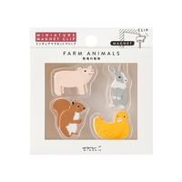 #デザインフィルミドリ(国内販売のみ） 事務小物 マグネットクリップ  牧場の動物 43450006