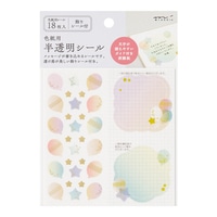 #デザインフィルミドリ(国内販売のみ） 色紙関連小物 カラー色紙用シール 半透明･S 風船柄 82725006