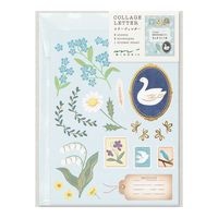 【ミドリ】(国内販売のみ) レターセット コラージュ  トリ 86921