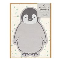 【ミドリ】(国内販売のみ) レターセット ダイカット  ペンギン 86926