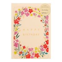 【ミドリ】(国内販売のみ) カード カード　透明  誕生日　花柄 88676