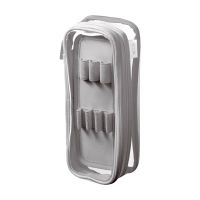 #リヒトラブ 収納用品 XCOA･リバーシブルクリヤーペンケース ライト クリヤーグレー A3810-27