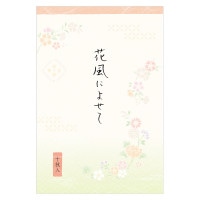 #エヌビー社 はがき はがき箋 花紋様  花風によせて 4461703