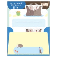#エヌビー社 レター レターセット･ズームインアニマル 便箋:B6相当 ラッコ２ 5420116