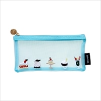 #学研ステイフル(国内販売のみ） ペンケース annas・刺繍メッシュペンポーチ  カフェ H14059