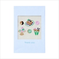 #学研ステイフル(国内販売のみ） カード annas・刺繍カード ありがとう マカロン D08044