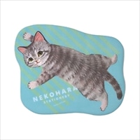 #学研ステイフル(国内販売のみ） シール ねこハラ特大シール  グリーン M09805