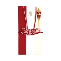 #学研ステイフル 祝儀用品 金封あわじ結び  深紅×鳥の子 E05501