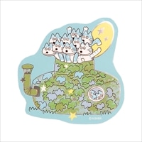 #学研ステイフル(国内販売のみ） シール 11ぴきのねこ･箔押しステッカー  宇宙船 DM03843