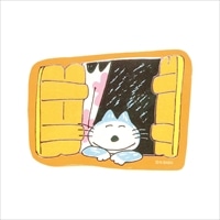 #学研ステイフル(国内販売のみ） シール 11ぴきのねこ･箔押しステッカー  窓 DM03844