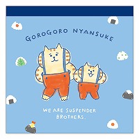 #マインドウエイブ メモ帳 ゴロゴロニャンスケスクエアメモ  サスペブルー 58090