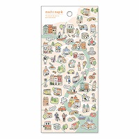 #マインドウエイブ ＭＷシール マチマップステッカー  オレンジ シティ 81941