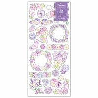 #マインドウエイブ シール フローリアステッカー  パープル 82703