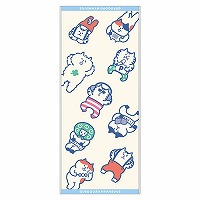 #マインドウエイブ 身辺雑貨 ゴロゴロニャンスケフェイスタオル  ダラリホワイト 95600
