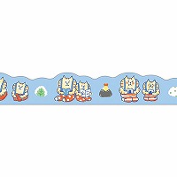 #マインドウエイブ マスキングテープ ニャンスケマスキングダイカット  サスペブルー 95604