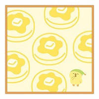 #マインドウエイブ 身辺雑貨 ピヨコマメタオルハンカチ  オヤスミ 95617
