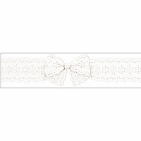 #マインドウエイブ デザインテープ クリアテープ･リボンレース 25mm ホワイト 95772