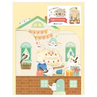 #エヌビー社 カード 飾れる立体カード 誕生日 シマエナガハウス 1056308