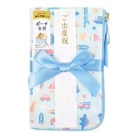 #エヌビー社 慶弔用品 ポーチ御祝儀袋 出産 ブルー 2599514