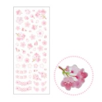 #クローズピン シール 桜ふち箔クリアシール   US16004