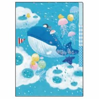 #クローズピン ファイル用品 吉田麻乃3ポケットクリアファイル A5 クジラの浪漫飛行 CF16583