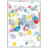 #クローズピン ファイル用品 吉田麻乃3ポケットクリアファイル A5 カラフルゼリーの海 CF16584