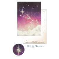 #クローズピン ポストカード 12星座ラインストーン付ポストカード  牡牛座 PC16604