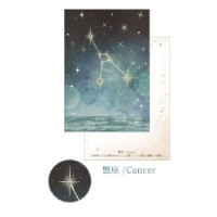 #クローズピン ポストカード 12星座ラインストーン付ポストカード  蟹座 PC16606