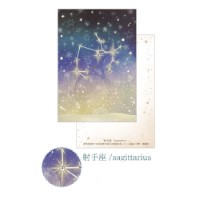 #クローズピン ポストカード 12星座ラインストーン付ポストカード  射手座 PC16611