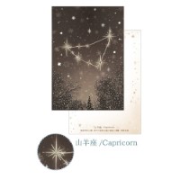 #クローズピン ポストカード 12星座ラインストーン付ポストカード  山羊座 PC16612