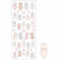 #クローズピン シール フロッキーシール  くま US16660