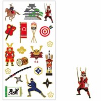 #クローズピン シール 日本の伝統シリーズ和柄シール  戦国時代 US16673