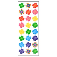 #奥山商会 シール ラメ入りシール  カラフルクローバー3列 CR496