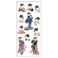 #奥山商会 シール 和風シール  浮世絵美人画 JQ352