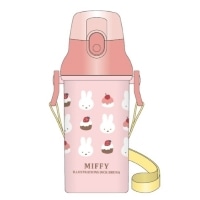 #スクエア(国内販売のみ）  ミッフィー ワンタッチボトル 480ml 食洗機対応 ピンク BW25-13