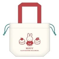 #スクエア(国内販売のみ）  ミッフィー 保冷ミニ巾着  アイボリー BW25-17