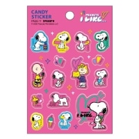 #スクエア(国内販売のみ） シール PEANUTS･キャンディシール S ピンク PA26-11