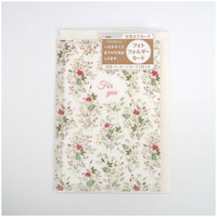 #フロンティア カード フォトフォルダカード  赤と黄の小花 CD-399