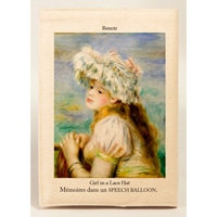 #スピーチバルーン ブックカバー 文庫版カバーｖ A6 Renoir-Girl in a Lace Hat B-512-22