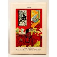 #スピーチバルーン 読書関連小物 ブックカバー 文庫サイズ Matisse-Large･Red･Room B-516-28