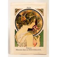 #スピーチバルーン 読書関連小物 ブックカバー 文庫サイズ Mucha-Primrose･BE B-516-39