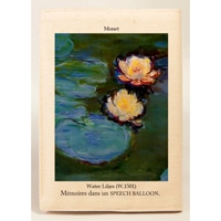 #スピーチバルーン ブックカバー 文庫版カバーｖ A6 Monet-WaterLilies(W.1501) B-516-43