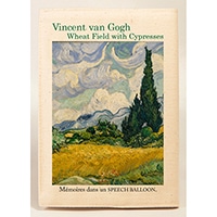 #スピーチバルーン 読書関連小物 ブックカバー 文庫サイズ Gogh-Wheat･with･Cypress B-527-99