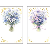 #パインブック レター トレぺミニカード･フラワー  ブルー s603013