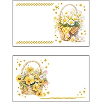 #パインブック レター トレぺミニカード･フラワー  オレンジ s603017