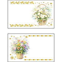 #パインブック レター トレぺミニカード･フラワー  グリーン s603018