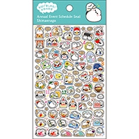 #パインブック シール 金箔スケジュールシール  年間・シマエナガ t629013