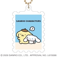 #サザンDSクリエイト(国内販売のみ） 身辺雑貨 サンリオ切手風アクリルキ－チェ－ン  ポムポムプリン･シナモロール 20709