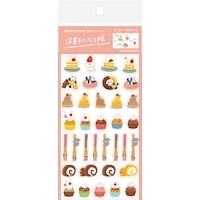 #古川紙工 シール お菓子などうぶつ工房　透明シールシート　洋菓子   QS157